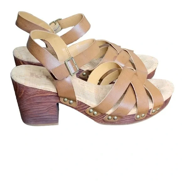 Korks- Naomi dark brown sandals. Size 10 - Picture 4 of 9